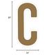 Gold Letter (C) Corrugated Plastic Yard Sign, 30in